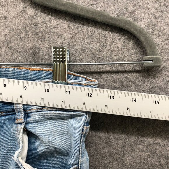 Zara High Rise Skinny Jean Womens Size 2 Blue Light Wash Frayed Hem Stretch - Picture 7 of 10